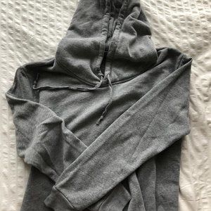 Brandy Melville Cropped Grey Hoodie